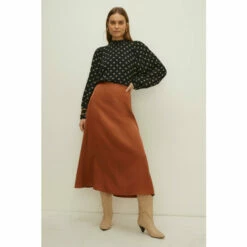 Oasis Spot Floral Print Volume Sleeve Smart Top For Female