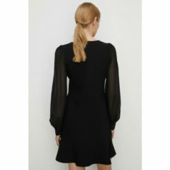 Oasis Crepe V-Neck Woven Sleeve Mini Dress For Female -Oasis Sales Store unnamed file 3283