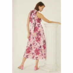Oasis Floral Cross Neck Halter Satin Midi Dress For Female 9 Oasis Floral Cross Neck Halter Satin Midi Dress For Female -Oasis Sales Store unnamed file 3288