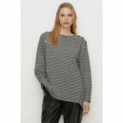 Oasis Stripe Button Shoulder Tunic For Female