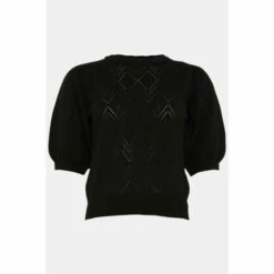 Oasis Zig Zag Pointelle Short Sleeve Knitted Jumper For Female 12 Oasis Zig Zag Pointelle Short Sleeve Knitted Jumper For Female -Oasis Sales Store unnamed file 3317