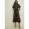 Oasis Ditsy Floral Tiered Scuba Midi Dress For Female
