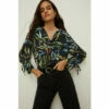 Oasis Leafy Floral Long Sleeve Cowl Neck Top For Female -Oasis Sales Store unnamed file 3341