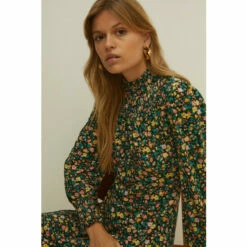 Oasis Shirred Neck And Cuff Floral Mini For Female -Oasis Sales Store unnamed file 3356