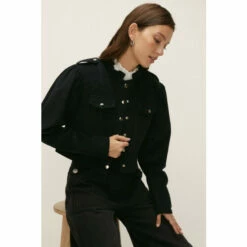 Oasis Cord Puff Sleeve Crop Jacket For Female -Oasis Sales Store unnamed file 3439