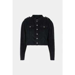 Oasis Cord Puff Sleeve Crop Jacket For Female -Oasis Sales Store unnamed file 3440