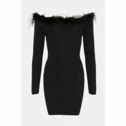 Oasis Feather Bardot Mini Dress For Female -Oasis Sales Store unnamed file 3450
