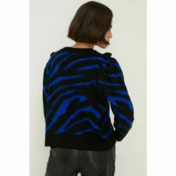 Oasis Frilly Yoke Animal Jacquard Jumper For Female -Oasis Sales Store unnamed file 3474