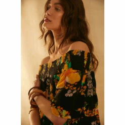 Oasis Short Sleeve Floral Bardot Mini Dress For Female -Oasis Sales Store unnamed file 3493