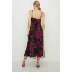Oasis Floral Dobby Mesh Strappy Midi Dress For Female -Oasis Sales Store unnamed file 3496