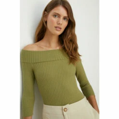 Oasis 3/4 Sleeve Rib Bardot Knit Jumper For Female -Oasis Sales Store unnamed file 3506