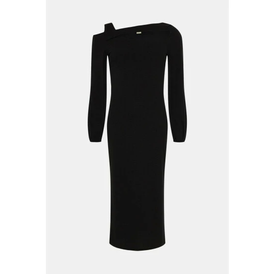 Oasis Scuba Crepe Cut Out Front Midi Dress For Female 6 Oasis Scuba Crepe Cut Out Front Midi Dress For Female - Image 4