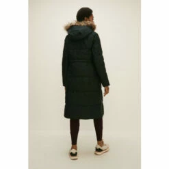 Oasis Pu Trimmed Cotton Sateen Maxi Coat For Female -Oasis Sales Store unnamed file 353