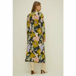 Oasis Large Floral Print Jersey Funnel Neck Midi Dress For Female -Oasis Sales Store unnamed file 3540