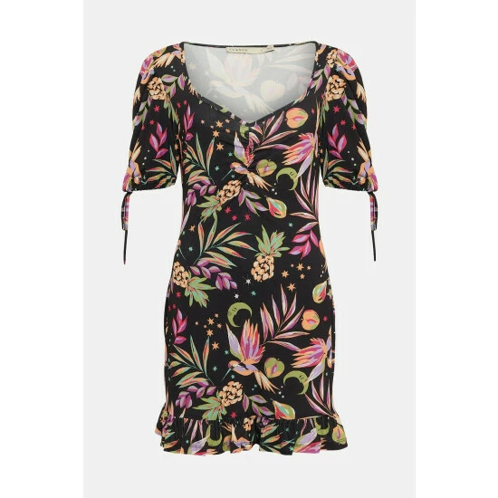 Oasis Tropical Bird Print Sweetheart Mini Dress For Female 6 Oasis Tropical Bird Print Sweetheart Mini Dress For Female - Image 4