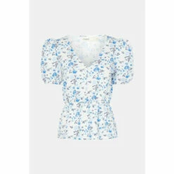 Oasis Rose Button Textured Top For Female -Oasis Sales Store unnamed file 3619