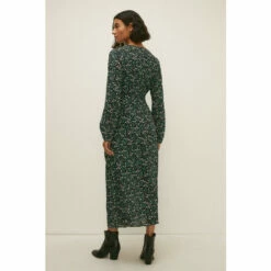 Oasis Ruched Front Long Sleeve Floral Midi Dress For Female -Oasis Sales Store unnamed file 3698