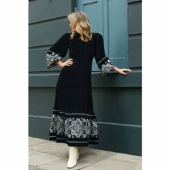 Oasis Rachel Stevens Embroidered Velvet Midi Dress For Female -Oasis Sales Store unnamed file 3736