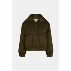 Oasis Overhead Half Zip Nylon Padded Jacket For Female -Oasis Sales Store unnamed file 3750