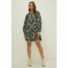 Oasis Tie Floral Print Puff Sleeve Smock Dress For Female -Oasis Sales Store unnamed file 3758