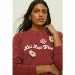 Oasis Let Love Grow Crochet Sweatshirt For Female -Oasis Sales Store unnamed file 3788
