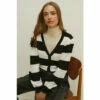 Oasis Stripe Balloon Sleeve V Neck Cardigan For Female 2 Oasis Stripe Balloon Sleeve V Neck Cardigan For Female -Oasis Sales Store unnamed file 3849