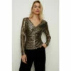 Oasis Stripe Sequin V Neck Top For Female -Oasis Sales Store unnamed file 3860