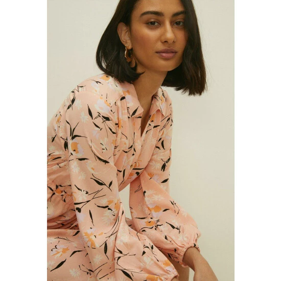 Oasis Printed Drawstring Shirt Dress For Female 7 Oasis Printed Drawstring Shirt Dress For Female - Image 5