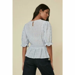Oasis Textured Puff Sleeve Top For Female -Oasis Sales Store unnamed file 3889
