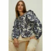 Oasis Floral Woven Mix Frill Detail Sweatshirt For Female -Oasis Sales Store unnamed file 3926