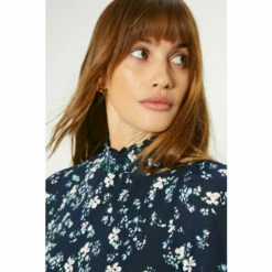 Oasis Floral Soft Touch Shirred Cuff And Neck Top For Female -Oasis Sales Store unnamed file 3937