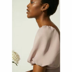 Oasis Bardot Ruched Front Midi Dress For Female -Oasis Sales Store unnamed file 3949