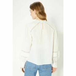 Oasis Cotton Dobby Lace Trim Blouse For Female -Oasis Sales Store unnamed file 3959