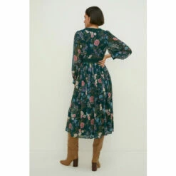 Oasis Floral Dobby Chiffon Lace V Neck Midi Dress For Female -Oasis Sales Store unnamed file 3971