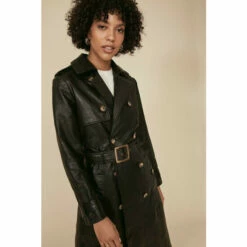 Oasis Leather Trench Coat For Female -Oasis Sales Store unnamed file 400