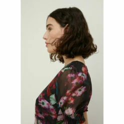 Oasis Petite Painted Floral Keyhole Organza Dress For Female -Oasis Sales Store unnamed file 4013