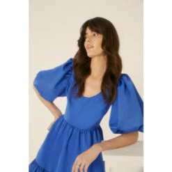 Oasis Satin Puff Sleeve Skater Dress For Female 12 Oasis Satin Puff Sleeve Skater Dress For Female -Oasis Sales Store unnamed file 4024