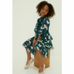 Oasis Kids Magnolia Floral Lace Tiered Dobby Dress For Female