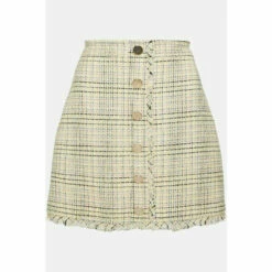 Oasis Premium Tweed Button Detail Aline Skirt For Female -Oasis Sales Store unnamed file 4044
