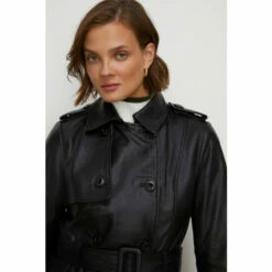 Oasis Leather Trench Coat For Female -Oasis Sales Store unnamed file 4062