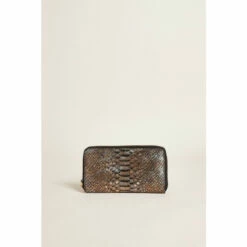 Oasis Leather Metallic Snake Print Zip Around Purse For Female -Oasis Sales Store unnamed file 4083
