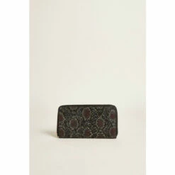 Oasis Leather Metallic Snake Print Zip Around Purse For Female -Oasis Sales Store unnamed file 4084