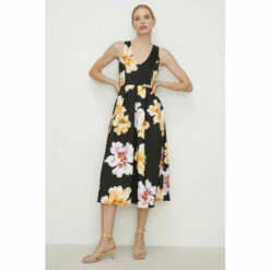Oasis Large Floral Cross Back Scuba Midi Dress For Female 11 Oasis Large Floral Cross Back Scuba Midi Dress For Female -Oasis Sales Store unnamed file 4119