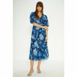Oasis Cluster Floral Organza Wrap Midi Dress For Female -Oasis Sales Store unnamed file 4167