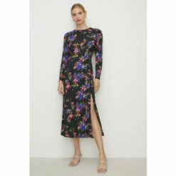 Oasis Floral Slinky Jersey Tie Back Midi Dress For Female -Oasis Sales Store unnamed file 4202