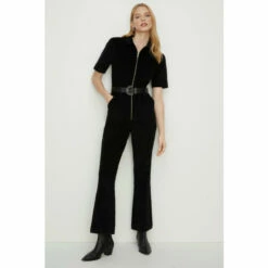 Oasis Cord Zip Through Flared Jumpsuit For Female -Oasis Sales Store unnamed file 423