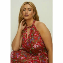 Oasis Plus Size Botanical Floral Halter Pleated Dress For Female 8 Oasis Plus Size Botanical Floral Halter Pleated Dress For Female -Oasis Sales Store unnamed file 4270