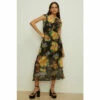Oasis Floral Jacquard Plisse Tie Waist Midi Dress For Female -Oasis Sales Store unnamed file 4280
