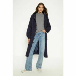Oasis Button Detail Longline Parka For Female -Oasis Sales Store unnamed file 4304