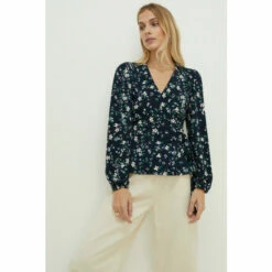 Oasis Floral Soft Touch Wrap Top For Female -Oasis Sales Store unnamed file 4316